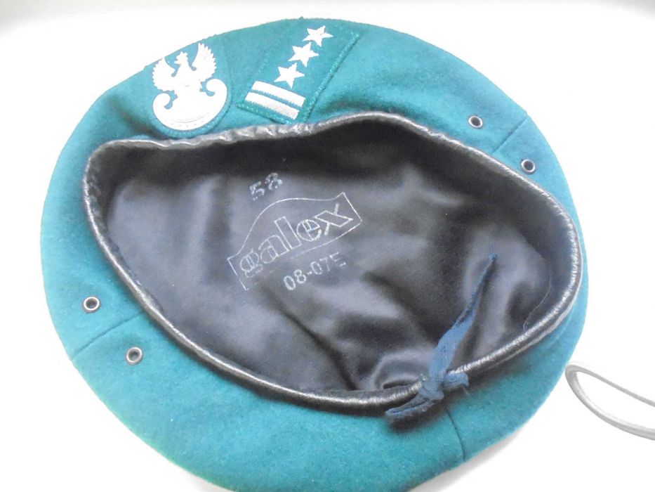 beret wojskowy zielony 58
