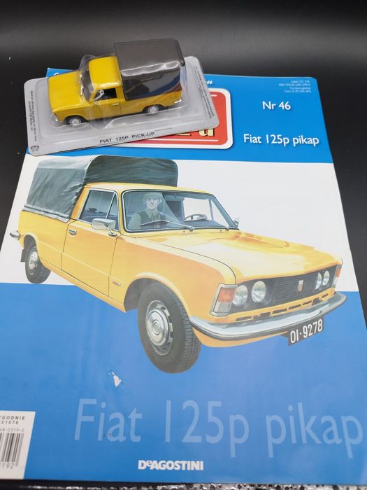 1:43 DeAgostini Polski Fiat125p pick-up model + gazetka