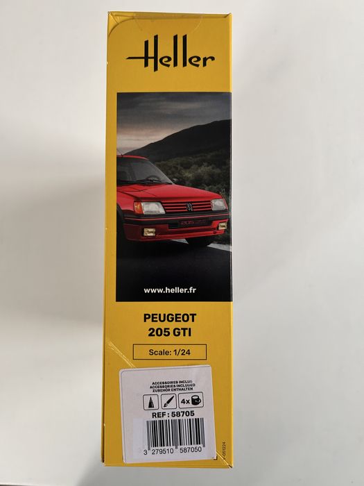 Samochód Peugeot 205 GTI Starter Kit model Heller 58705
