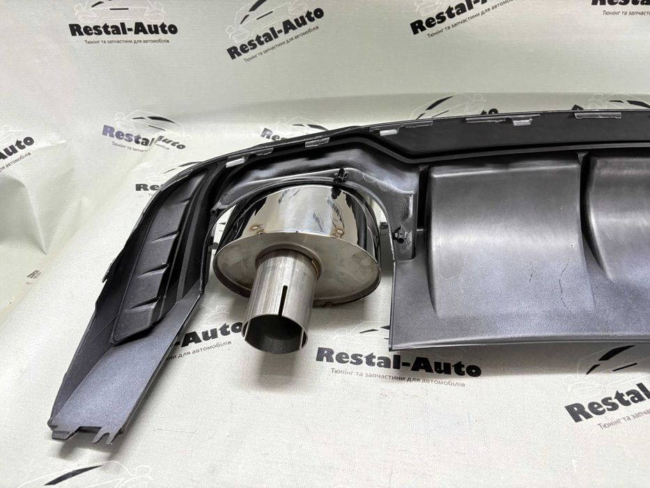 Дифузор заднього бампера RS5 стиль Full Black Audi A5 B9 S-Line 16-20