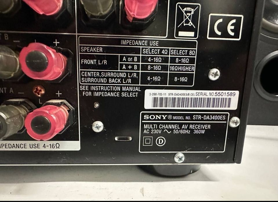 7.1 AV Amplituner Sony STR DA 3400ES, HDMI, 110 Watt/kanal