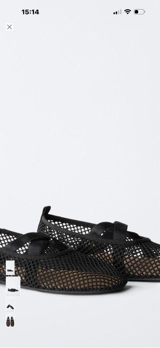 Сітчасті балетки фірми Zara,розмір 34