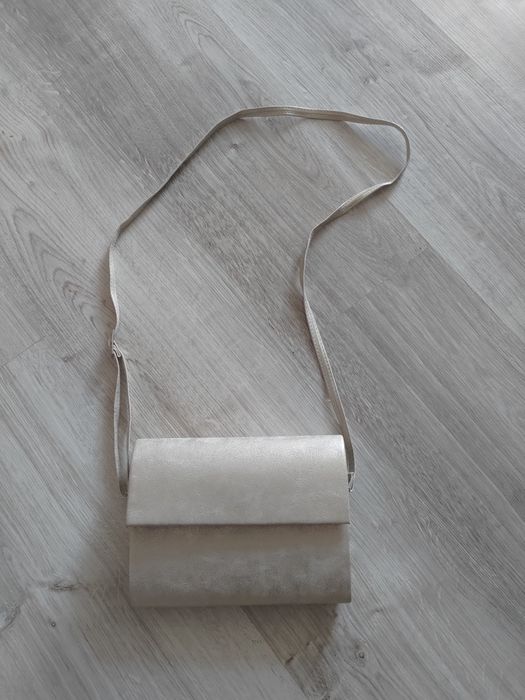 Torebka damska, kopertówka - przecierane złoto