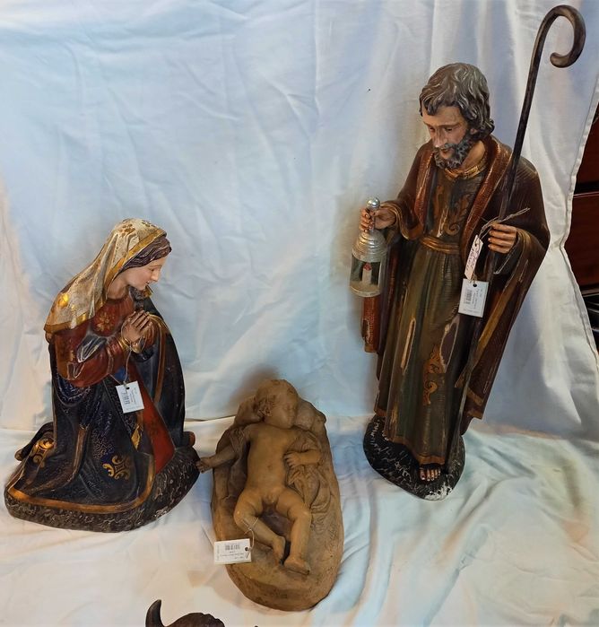 Presépio Figuras Madeira Menino Terracota