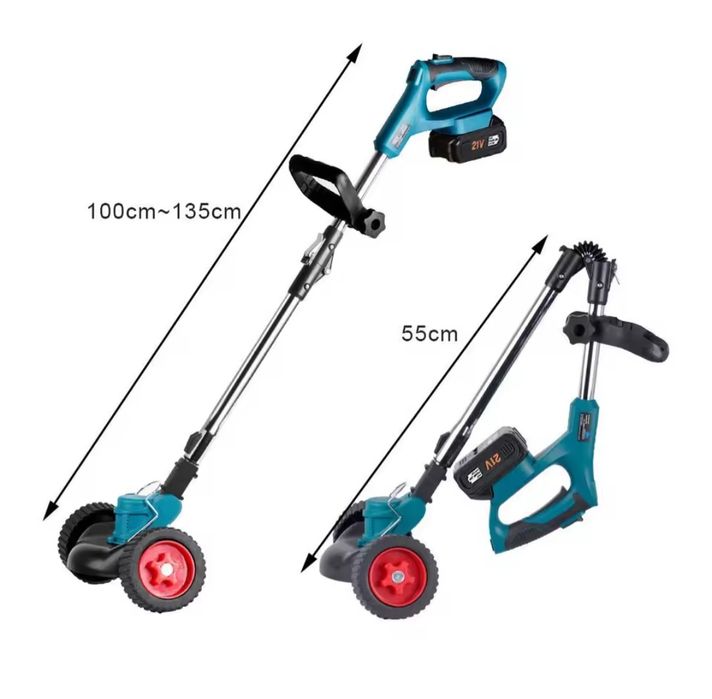 Corta Relva Dobrável 1800W com Cabo Ajustável para Poda e Acabamento, Ferramenta de Jardim (Novo)