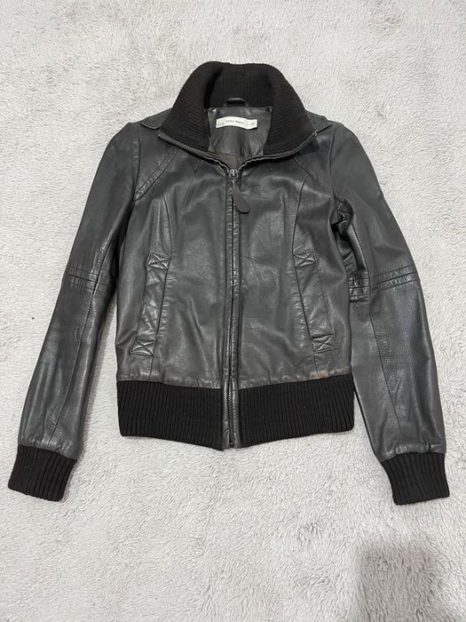 Zara r. S czekoladowa brazowa kurtka skorzana bomberka skora