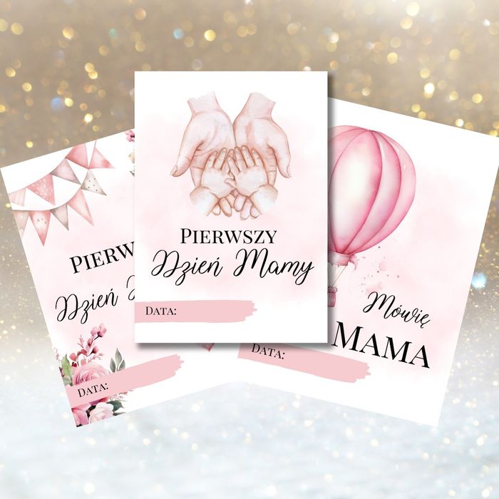 Zestawy kart do zdjęć dla maluszków pierwszy rok życia