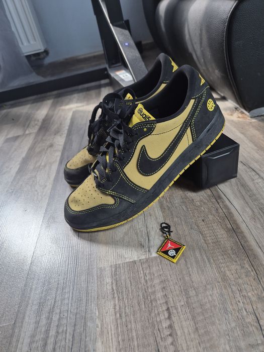 Buty Air Jordan 1 Retro Low OG Quai 54 Black Tour Yellow Red