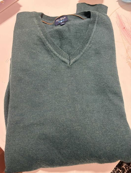 Camisola em bico - Verde - Mr. Blue - Homem - S - Nova