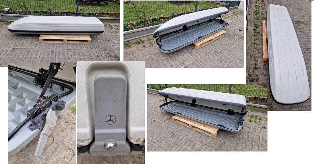 Bagażnik box boks dachowy na dach do kampera samochodu kamper FIAMMA THULE Jetbag Mercedes duzy XXL