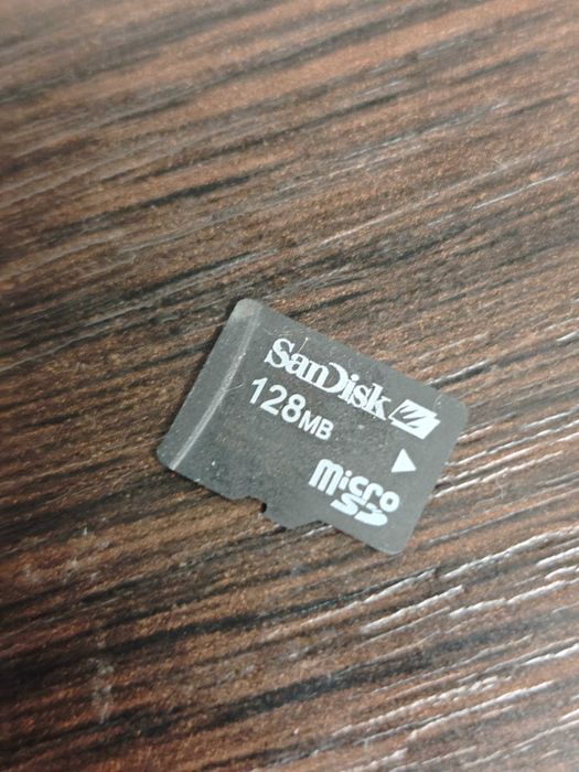 Microsd карта пам'яті 128 мб для фотоапарата чи іншої старої техніки