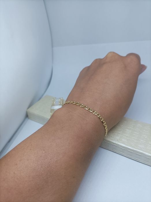 Złota bransoletka splot Gucci 585 długość 19 cm