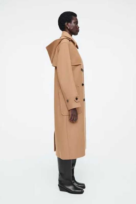 Пальто cos hooded wool duffle coat / 42 без капюшона!