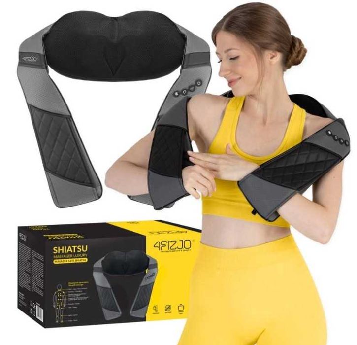 Masażer Pas masujący kark ramiona plecy shiatsu LUXURY+ 4FIZJO ORGINAŁ !!