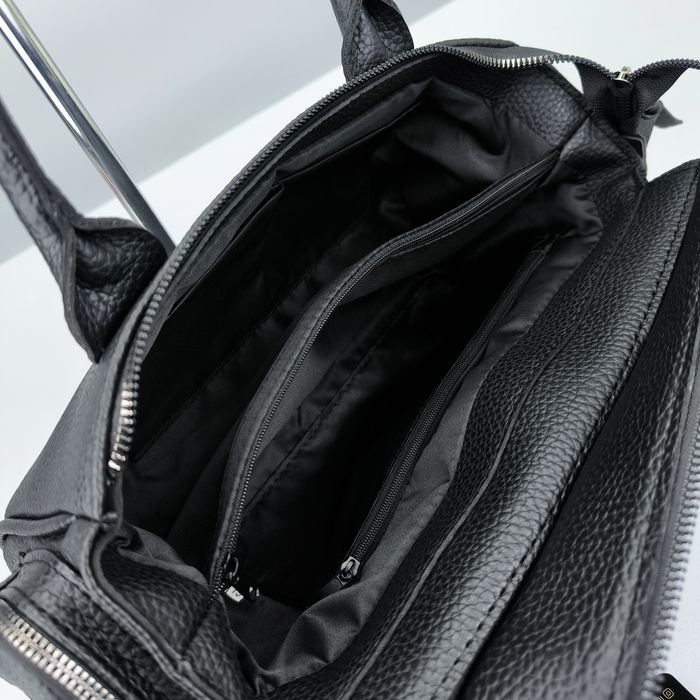 Сумка жіноча Luck Sherry's шкіряна женская кожаная черная коричневая