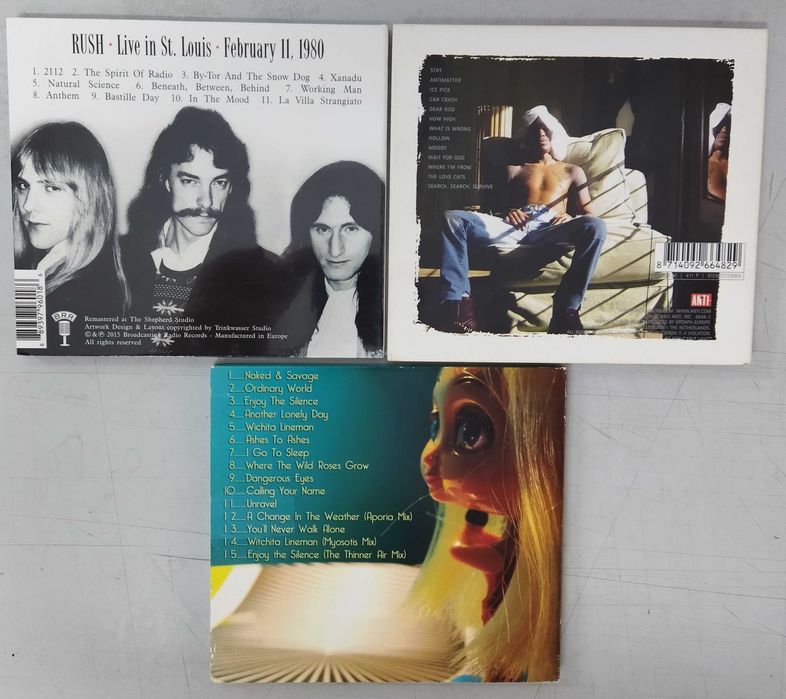 Rush, Hussey-Regan, Tricky.  3 CDs Digipack