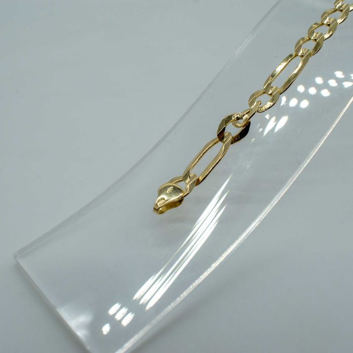 Złota bransoletka 585 9,74gram 21,5cm Figaro Nowa PEŁNA WYSYŁKA GRATIS