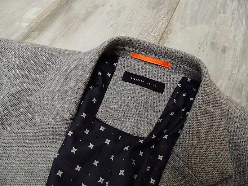 Selected Wave Blazer Marynarka Męska Slim Premium