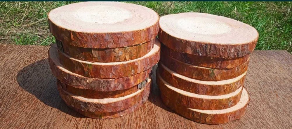 P. Marta, plastry drewna, 5 sztuk, 20-25 cm, krążki, podkładki