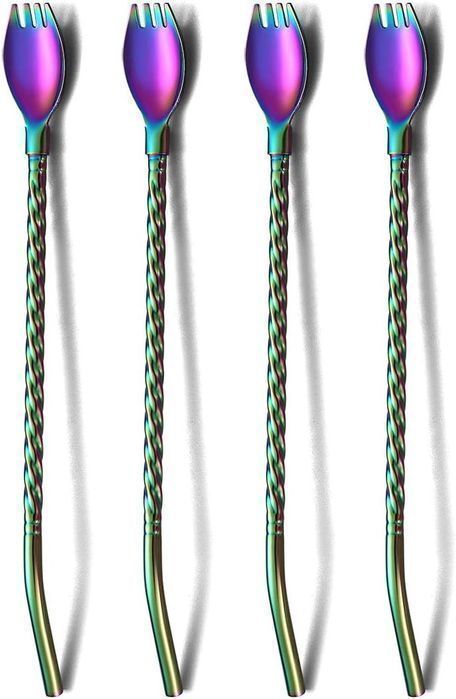 Łyżeczki słomki do kawy deserów 23cm 4szt.