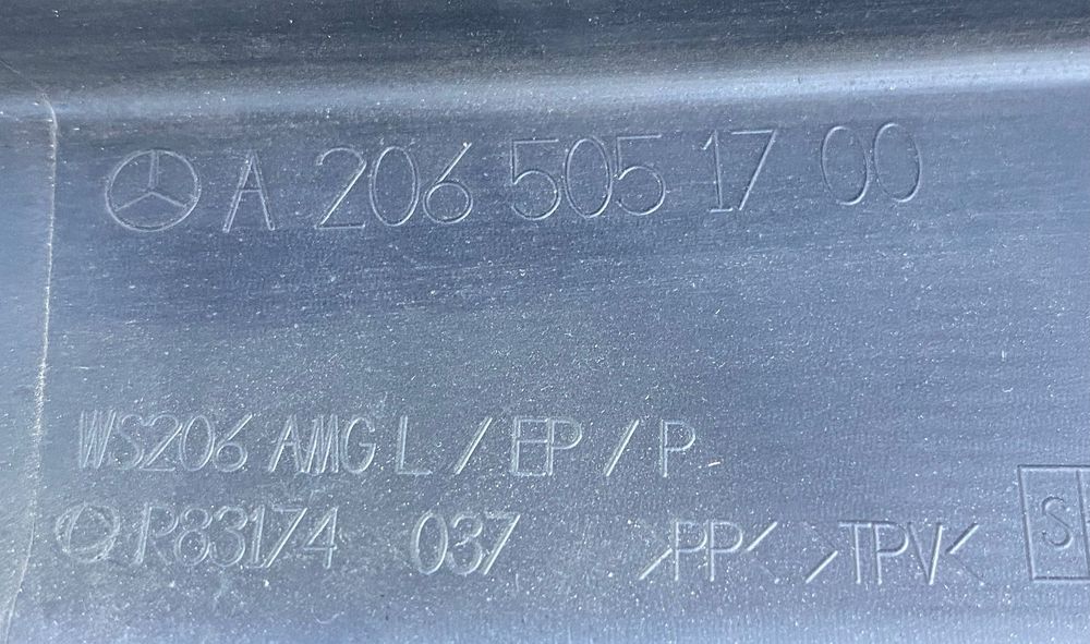 Mercedes C-Klasa A206 AMG kierownica powietrza wiązka kable oryginał
