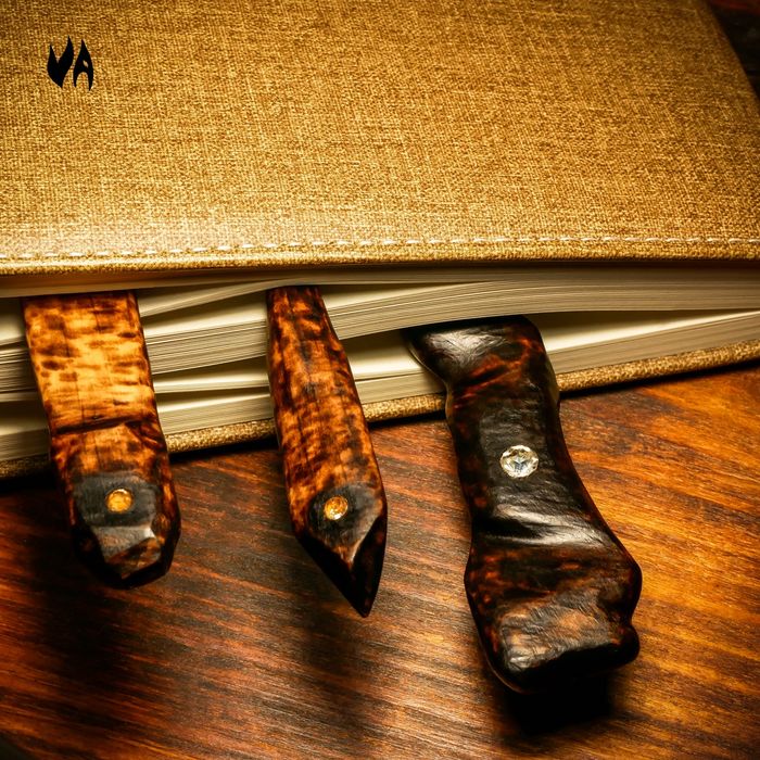 Набір ексклюзивних дерев'яних закладок для книг, ручна робота