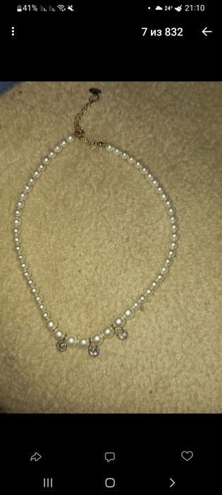 Продам бусы с речным жемчугом
