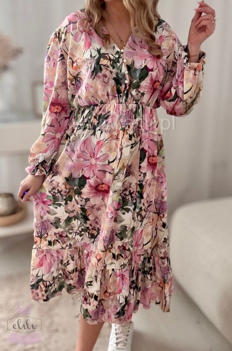 Sukienka Midi rozcięcie