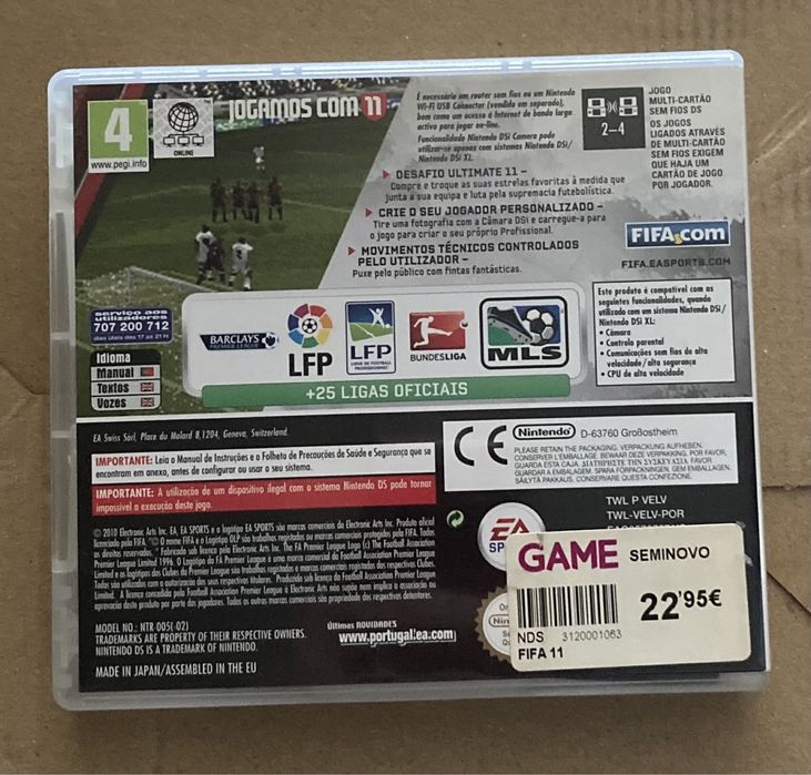 Jogo FIFA 11 para Nintendo DS