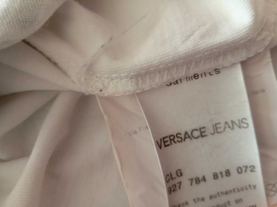 Versace jeans tshirt optical biały M