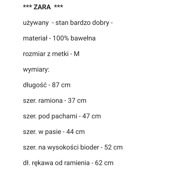 Plaszcz damski Zara M