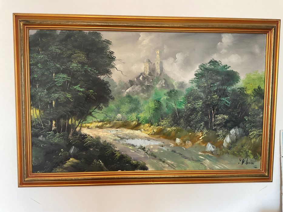 Tela pintada a óleo , bela