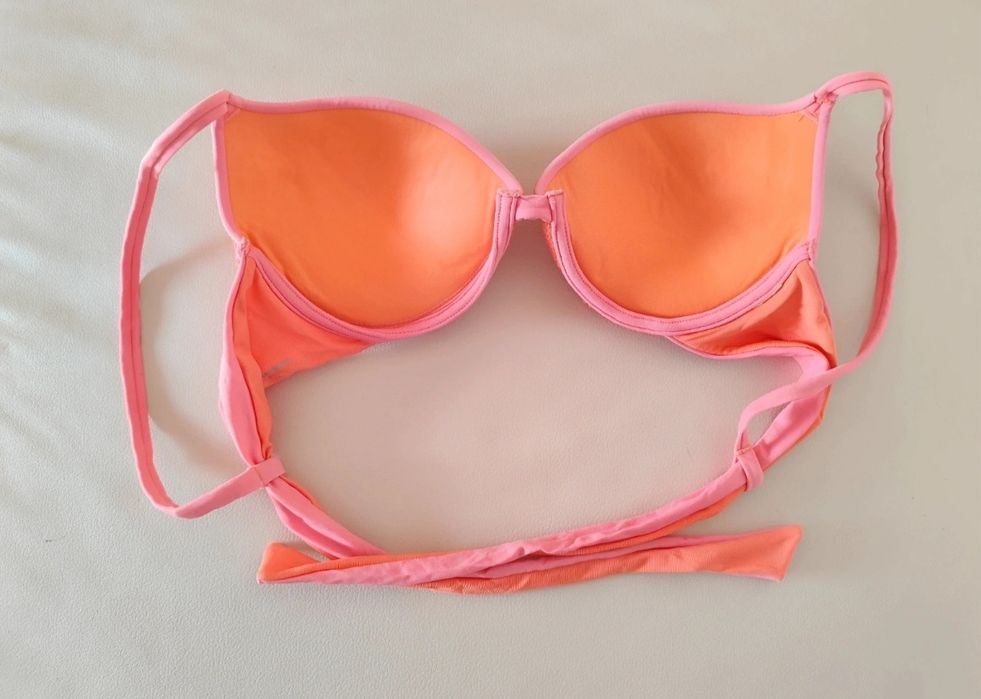 Calzedonia cobey cekinowy biustonosz push up strój kąpielowy  C D