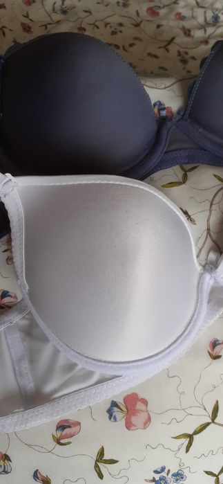 komplet 2 biustonosze 85 B biały i szary, cena za 2 szt