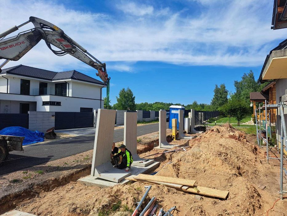 Mur ogrodzeniowy, L-ki, mur oporowy,