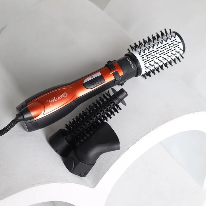 Фен щітка стайлер браш для волосся 3в1 Gemei GM-4828 поворотна