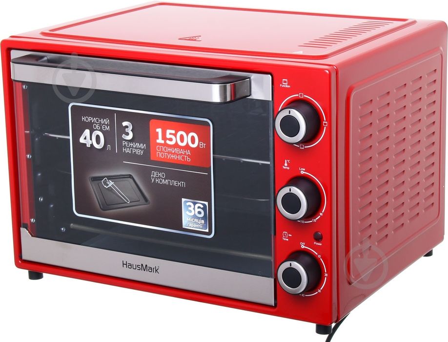 Електрична піч, духовка Hausmark
HAUSMARK EOI-4015BK
HAUSMARK EOI-4015