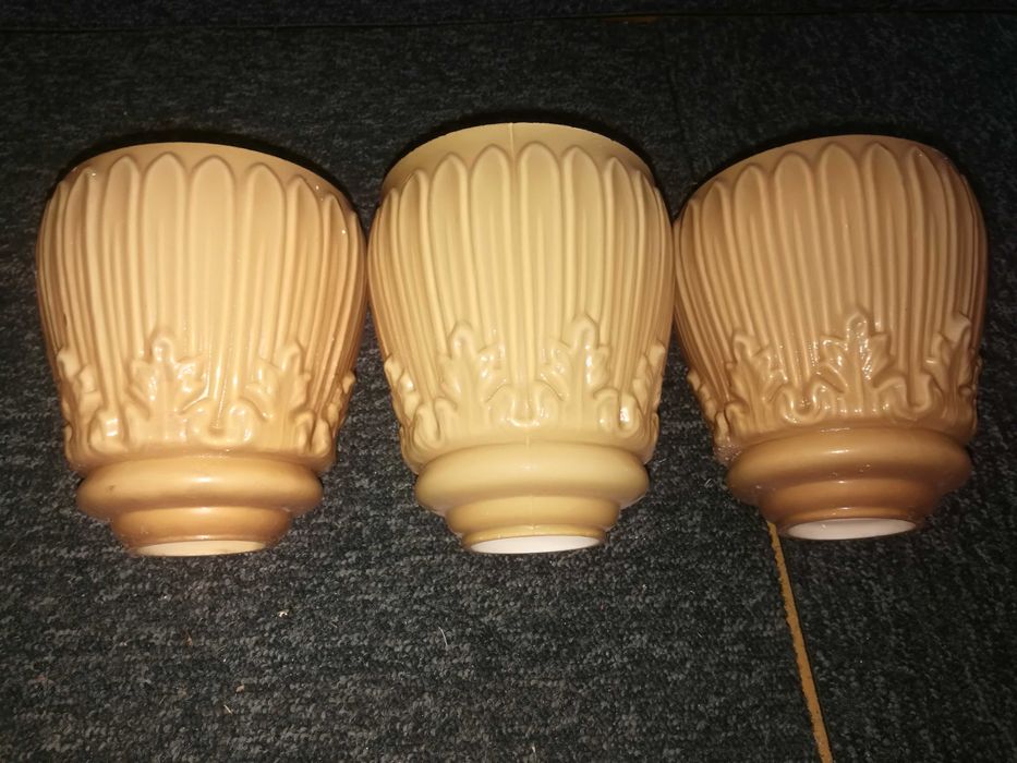 KLOSZE do lampy żyrandola 3 sztuki 1980 zabytek PRL