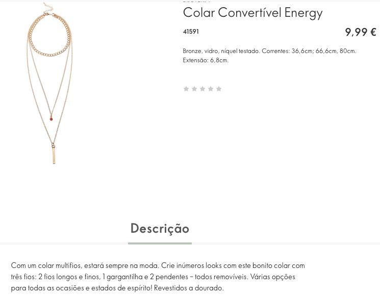 Conjunto 3 Colares NOVO