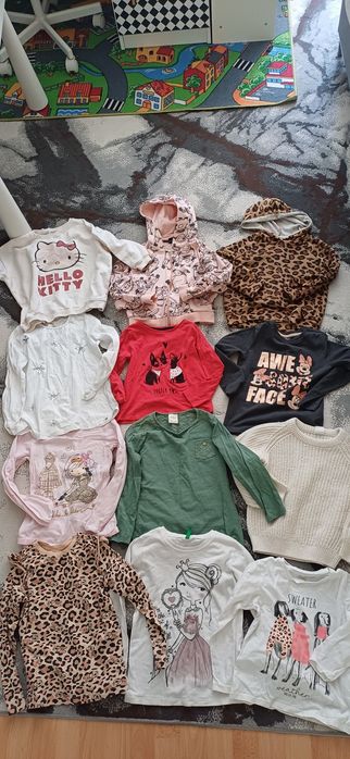 zestaw bluzek r. 116 dziewczynka