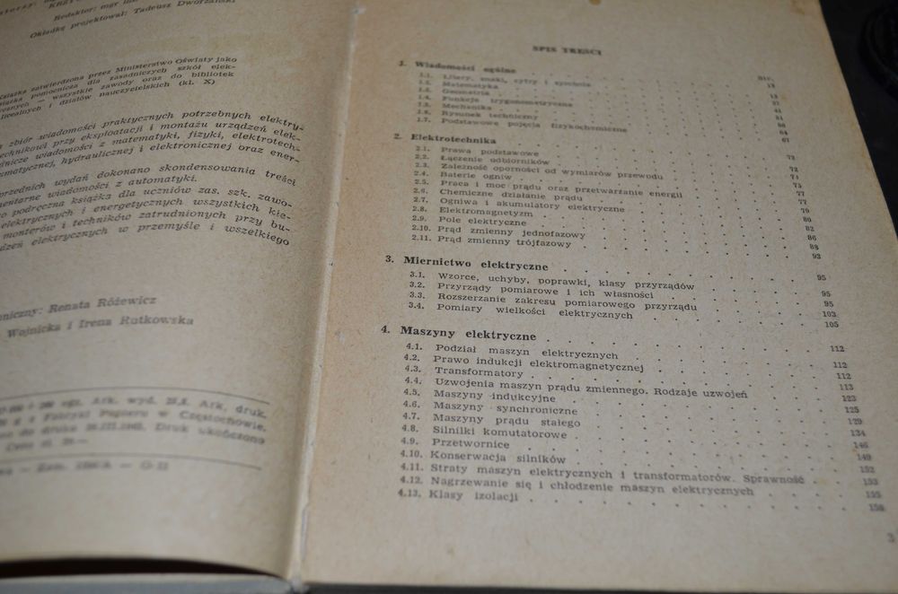 Poradnik dla elektryków 1964 Tadeusz Dworzański