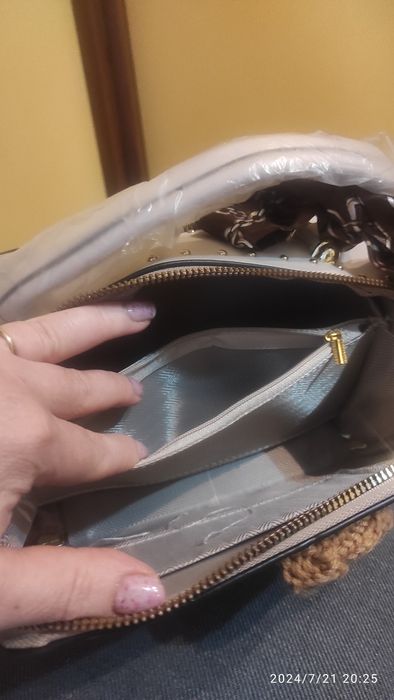 Torebka mała listonoszka szara