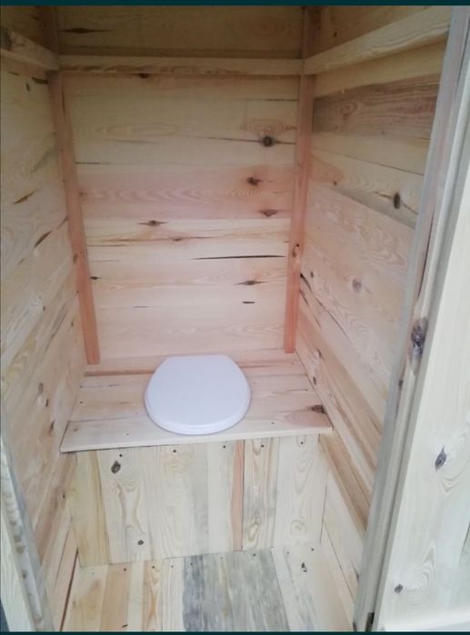 Wychodek drewniany na działkę lub budowę, kibel, WC,