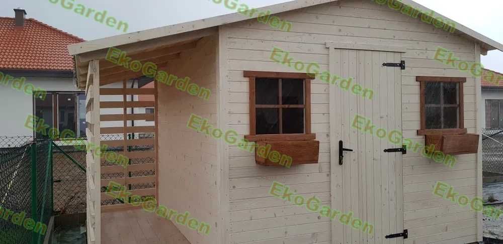 Domek narzędziowy, ogrodowy, drewutnia, montaż, transport