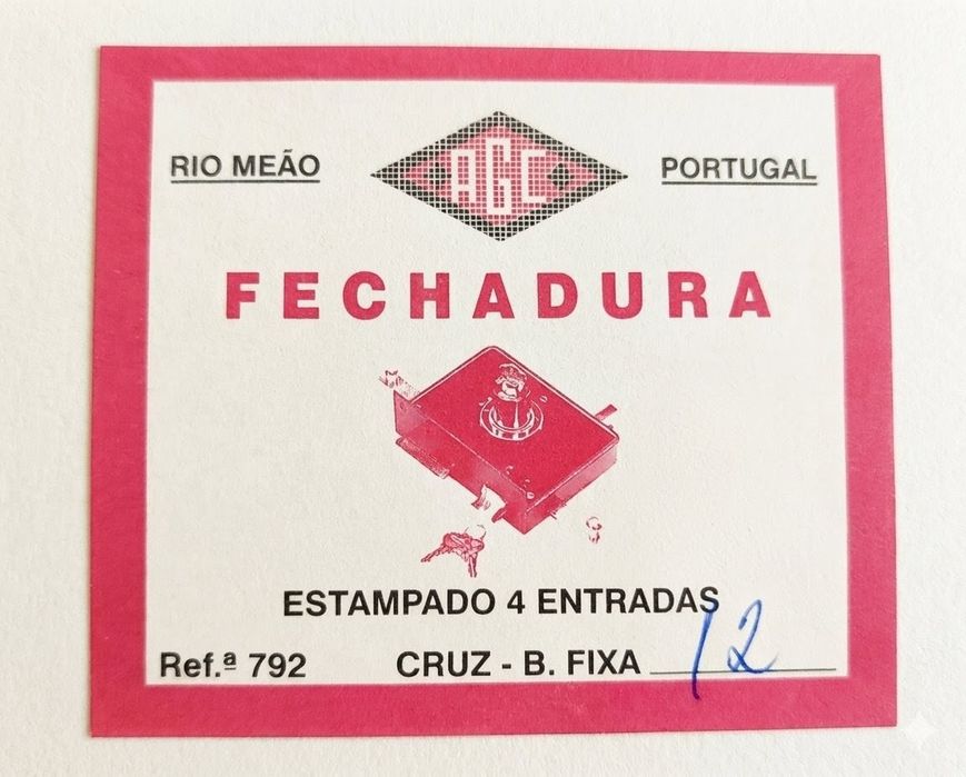 Fechadura AGC Rio Meão Mod. 792 (Cruz - B. Fixa) – Nova em Caixa