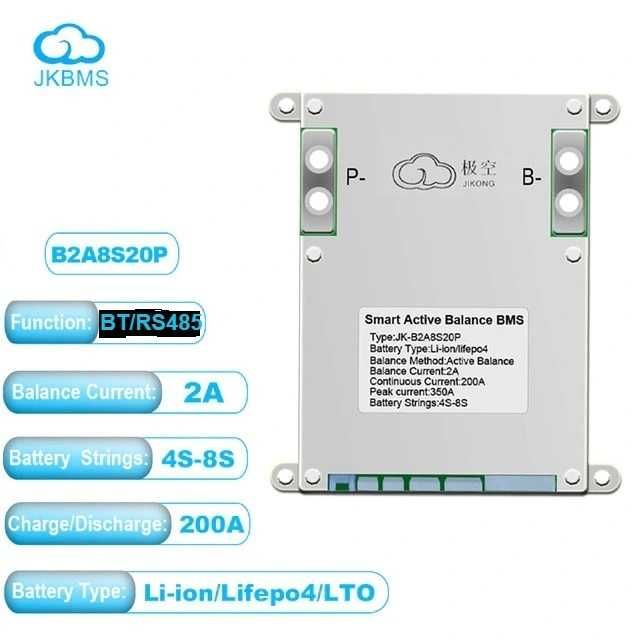 BMS 200A 4S-8S Lifepo4/Li-ion/LTO з активним балансуванням 2A