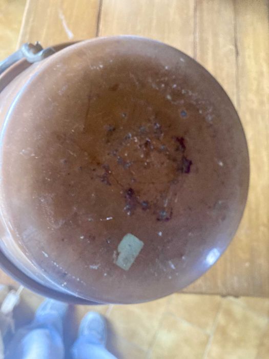 tacho de formato arredondado em cobre autêntico