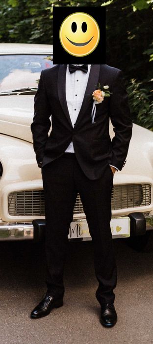 Smoking ślubny garnitur