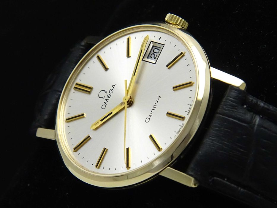 Złota Omega Geneve Cal.1030 pr.0,375 9ct rok prod.1972