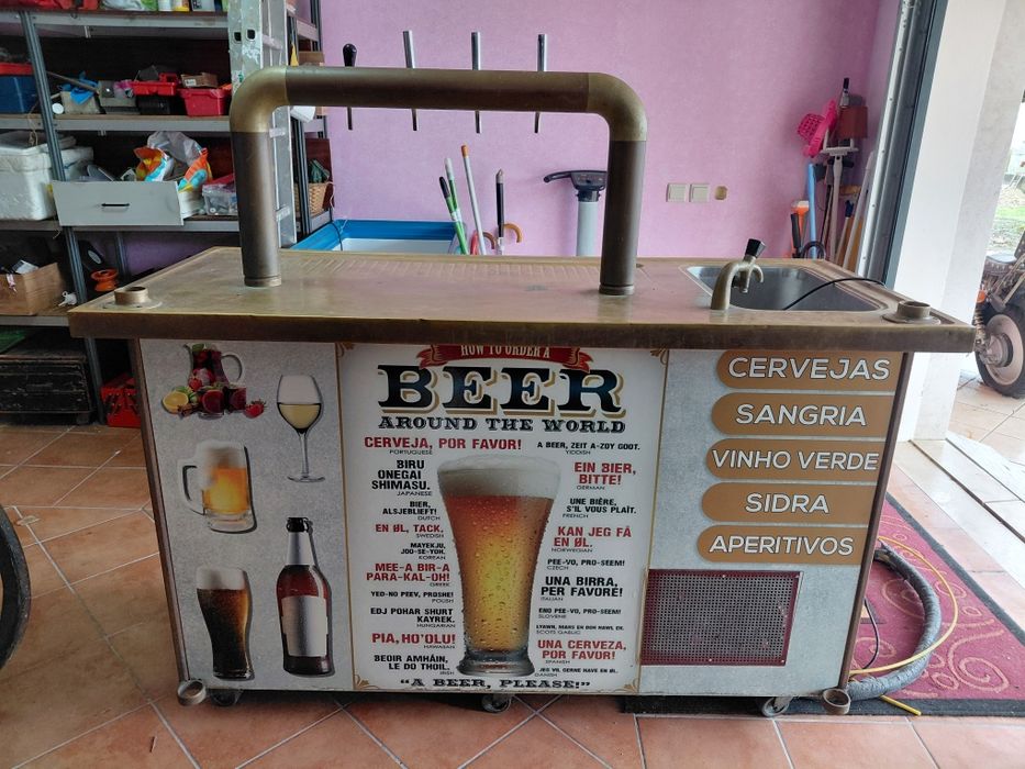 Balcão tiradora cerveja em latão